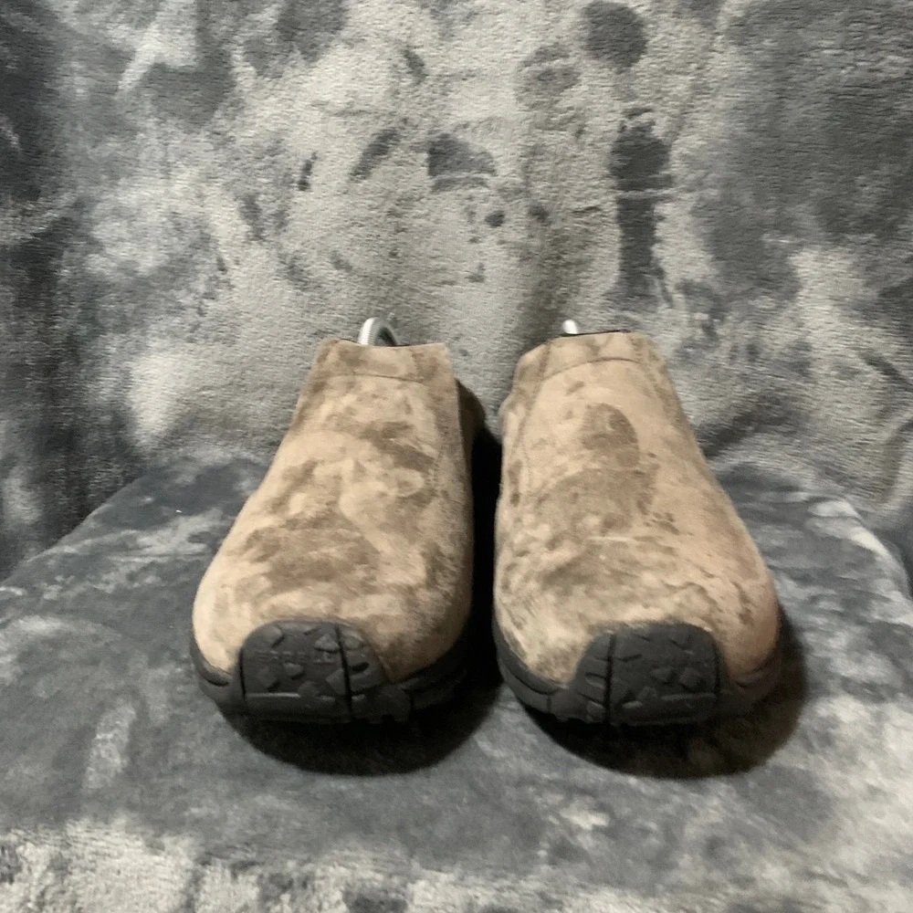 Merrell Jungle Moc Mens 11 Brownish Gray Suede Slip On J003231 Comfort EUC